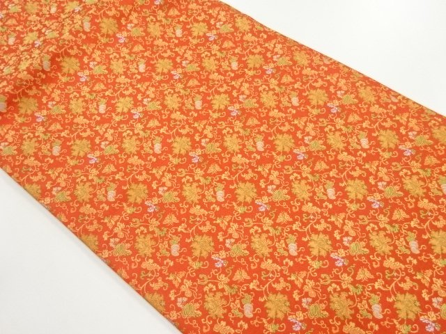 JAPANESE KIMONO / NAGOYA OBI / WOVEN FLOWER SARASA